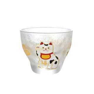 アデリア(石塚硝子)めでたmono盃招き猫90ml(6081)