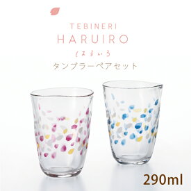 タンブラー 290ml ペアセット haruiro 春色 アデリア 石塚硝子（S-6317）コップ グラス ギフト 和風 和柄