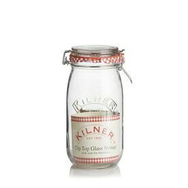 キルナー ラウンド クリップトップ ジャー 保存用瓶 1.5L 6個入（AKL3905）9-0250-0105甘物 乾果 漬物 調味料 防湿 密閉