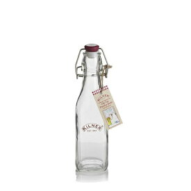 キルナー スクエア クリップ トップ ボトル 保存用瓶 250ml 6個入（AKL4001）9-0250-0201甘物 乾果 漬物 調味料 防湿 密閉