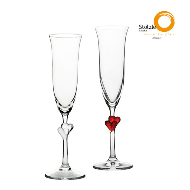 楽天市場 送料無料 シャンパングラス アモーレシャンパン レッド ホワイト ペア シュトルツルラウジッツ Sl 736 Sl 2672 シャンパーニュ おしゃれ ハート ギフト対応 Annon キッチン 業務用食器