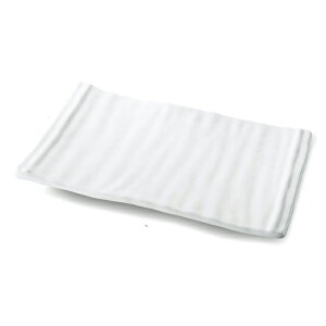 34.2cm ナタ目長角皿 白グロス(51025070)8-295-25多用盛込皿メラミン樹脂長皿白グロス 多用盛込皿 長皿 白グロス