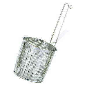 UK18-8 パンチング 共柄底平煮ざる L(609318)07-0183-1003ザル ラーメンてぼ そば揚げざる そば茹でかご