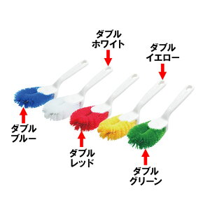 タワシ ロング W/Sダブル レッド (380301)07-0634-0507たわし 束子 清掃 衛生用品 清掃用品 スポンジ