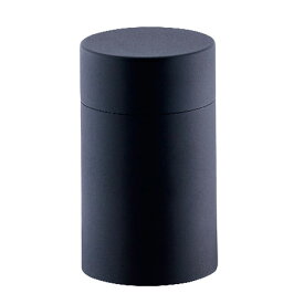 18-8 ざらめ茶筒 大 CHA-10 くろいろ（064144）07-0321-0802茶き お茶用品 茶道具 茶筒 ステンレス お茶用品