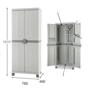 多目的キャビネット CE-496-908-0 80-180(343114)07-0662-0702ストッカー 物置 屋内 屋内用 収納 キャビネット 同梱不可 代引き不可