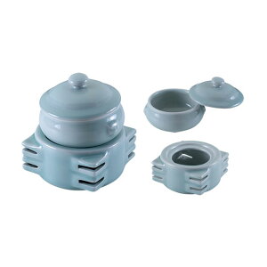 青磁虎仏跳壇・炉セット(461075)07-0053-0301薬膳スープ壺 スープ壺 中華特選 料理演出用品