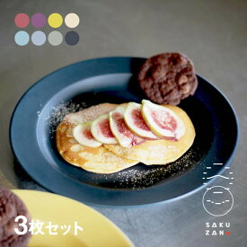SAKUZAN 作山窯 プレート 7" 3枚セット 20cm Sara DAYS 食器皿 選べるカラー 日本製