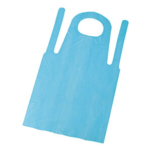 使い捨て エプロン20 バイオマス 50枚入 S ブルー(SEPF002)1-1507-0802