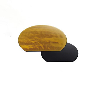 お盆 半月両面敷膳 金瑞雲/黒乾漆 尺1寸 3個セット 和美作日 Wabisabi(3-309-19)敷膳 漆器