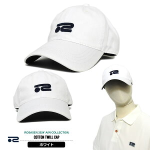 ロサーセン ゴルフウェア 帽子 キャップ メンズ コットンツイル 吸水速乾 ロゴ刺繍 ROSASEN 046-52831 2024秋冬