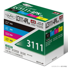 LC3111-4PK 互換インクカートリッジ (4色パック) ブラザー Brother / 日本ナインスター 汎用インク B3111-4P【沖縄離島配送不可】