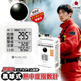 【1年保証 当日発送 16時まで】 熱中症指数計 WBGT測定器｜JIS適合｜温度 湿度 輻射熱 屋外 アラーム wbgt計 測定器 指数 計 黒球 携帯 アラート 表示 黒鉄型携帯熱中症計 温度計 熱中症指数 KO392 工場 現場 スポーツ 介護 学校 保育園 病院 仕様変更モデル 熱中症計