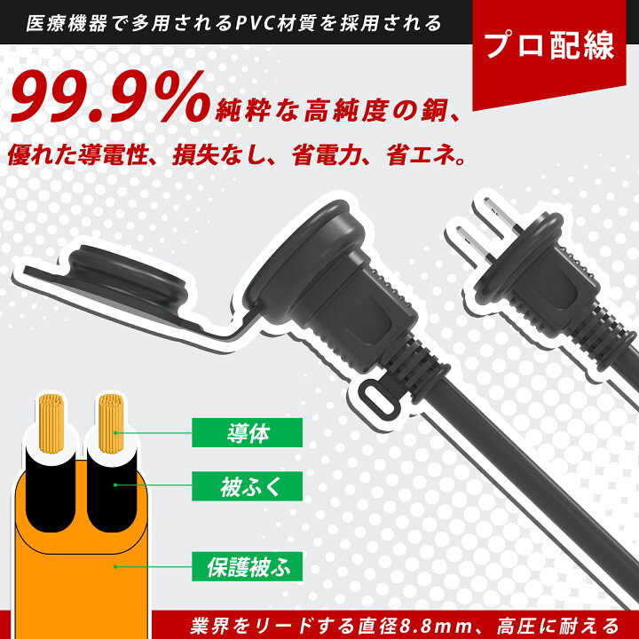 楽天市場】【楽天スーパーSale クーポン割引】延長コード 屋外 1m 5m 