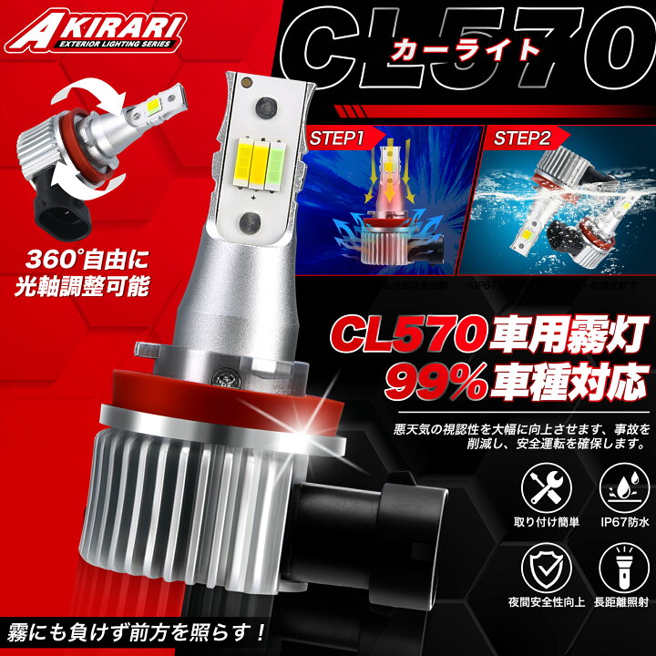 楽天市場】【3色切替】LEDフォグランプ H8/H11/H16対応 フォグ バルブ 