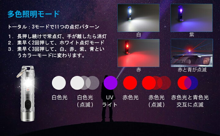 楽天市場】懐中電灯 ハンディライト ミニサイズ 超小型 キーホルダー懐中電灯 led 強力 USB充電式 防水 白赤UV青4つ色 フラッシュライト 明るい 赤色光 UVライト軍用 マグネチック : コズムワン楽天市場店 楽天市場】懐中電灯 ハンディライト ミニサイズ 超小型 キーホルダー懐中電灯 led 強力 USB充電式 防水 白赤UV青4つ色 フラッシュライト 明るい 赤色光 UVライト軍用 マグネチック : コズムワン楽天市場店