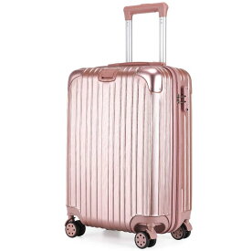 レーズ スーツケース キャリーケース 超軽量 ファスナータイプ キャリーバッグ ミニトランク TSAダイヤルロック ダブルキャスター 大型 静音 旅行出張 ピンク Pink Mサイズ 約66L