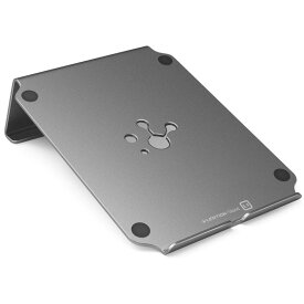 LENTION ノートパソコンスタンド アルミニウム製 11-15インチ対応 肩こり改善 熱対策 滑り止め 配線穴 MacBook Dell Microsoft Lenovo Acer (スペースグレイ)