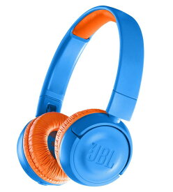 JBL JR300BT 子供向け Bluetoothヘッドホン 音量制御機能搭載/カスタマイズシール付属 ブルー/オレンジ JBLJR300BTUNO 【国内正規品】