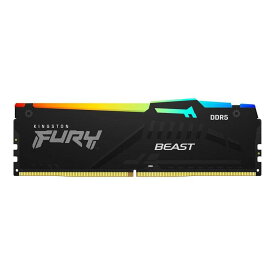 キングストン Kingston FURY デスクトップPC用メモリ DDR5 4800MT/秒 8GB×1枚 Kingston FURY Beast ビースト RGB CL38 KF548C38BBA-8 RGB LED 製品寿命期間