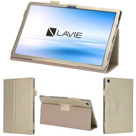 wisers LAVIE T10 タブレットケース (ゴールド) 10.61インチ 対応 (タッチペン/保護フィルム 付) T1075 / EAS PC-T1075EAS (PUレザー素材 / 2022 新型)