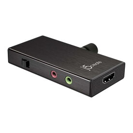 j5 create USB-C HDMI キャプチャーボード FHD 1080p ライブ配信 【 USB-C PD充電対応/録音モード変更スイッチ/カメラ固定アダプタ搭載/UVC対応 】 JVA02