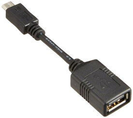 バッファロー iBUFFALO USB(microB to A)変換アダプター タブレット用 ブラック BSMPC11C01BK