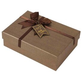 Raffume ギフトボックス 21cm×15cm×6.5cm ラッピング 箱 贈り物をオシャレに装飾 プレゼントボックス プレゼント用箱 ラッピングボックス (ブラウン)