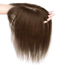 Aisiqueensヘアピース 部分ウィッグ 人毛 トップヘアピース 人毛100% トップウィッグ 頭頂部 付け毛 つむじ 女性 女性用 通気 脱毛隠し 軽薄 白髪隠れ ポイントウィッグ レディースヘアピース