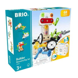 BRIO (ブリオ) ビルダー レコード&amp;プレイセット [全68ピース] 対象年齢 3歳~ (組み立て おもちゃ 積み木 ブロック 知育玩具)