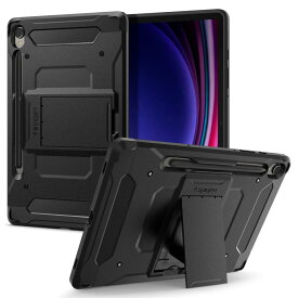 Spigen Galaxy Tab S9 ケース 衝撃吸収 耐衝撃 充電 キックスタンド 2重構造 耐久性 タフ・アーマープロ ACS06837 (ブラック)