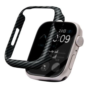 BIZ（ビズ） Apple Watch カバー (45mm / series9 / series8 / series7 / 対応/マット ブラック) 超軽量 (カーボン ワイヤレス充電対応 (45mm)