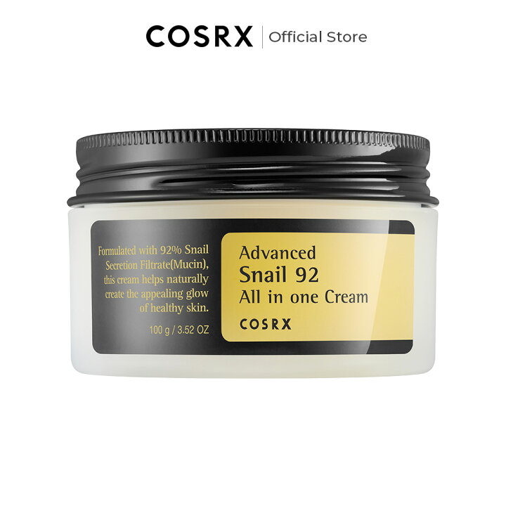 [COSRX 公式] スネイル92 オールインワンクリーム(100g) 栄養補給 しっとり もっちり 潤いたっぷり スネイルパワー  肌バリアUP ツヤ肌 保湿 弾力 活気 栄養たっぷりクリーム 敏感肌 韓国コスメ COSRX COSRX
