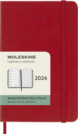 モレスキン(Moleskine) 手帳 2024 年 1月始まり 12カ月 ウィークリー ダイアリー ハードカバー ポケットサイズ(横9cm×縦14cm) スカーレットレッド DHF212WN2Y24