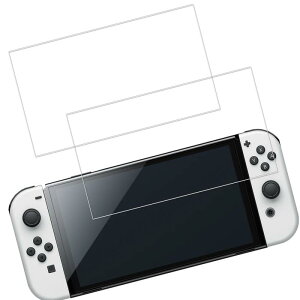 HKKAIS �j���e���h�[�X�C�b�` �K���X�t�B�����y2���Z�b�g�z���� �K���X New Nintendo Switch �L�@EL���f�� OLED �p �K���X�t�B���� �t�� �ی� �t�B����