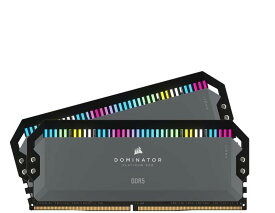 CORSAIR DDR5-6000MHz デスクトップPC用メモリ DOMINATOR PLATINUM RGB DDR5シリーズ (PC5-48000) AMD EXPO メモリキット 64GB グレー [32GB×2枚] CMT64GX5M2B6000Z30