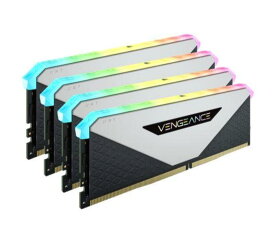 CORSAIR DDR4-64GB 3200MHz CL16 デスクトップPC用メモリ VENGEANCE RGB RT ホワイト 64GB [16GB×4枚] CMN64GX4M4Z3200C16W(2021新モデル optimized for AMD)