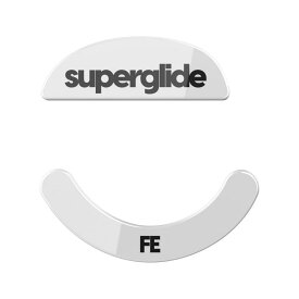 Superglide マウスソール for Pulsar Xlite Wireless/Xlite V3/V3eS/Xlite V2/Xlite V2 Mini マウスフィート [ 強化ガラス素材 ラウンドエッヂ加工 高耐久 超低摩擦 Super Smooth ] - White
