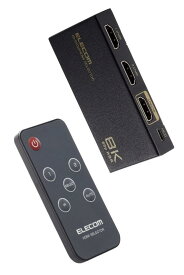 エレコム HDMI切替器 8K60Hz/4K120Hz対応 【PS5/PS4/PS3/Switch/FireTVStick対応】 2入力1出力 自動/手動切替 8K 4K 対応 ブラック DH-SW8KP21BK