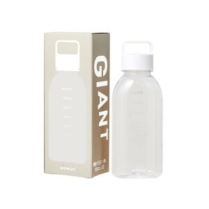 WEMUG �E�H�[�^�[�{�g�� 1000ml (���R�ꂵ�Ȃ������E�p�b�L�����X�Ő􂢂₷��) �v���X�`�b�N�{�g�� ���� Giant �N���A