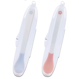 ESJNNK 離乳食スプーン 2本セット ベビースプーン 温度で色が変わる 温感 赤ちゃんの火傷防止男の子 女の子 ベビー用品 食器 食器セット