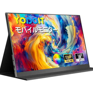 Yodoit ���o�C�����j�^�[ 16�C���` ���o�C���f�B�X�v���C �|�[�^�u�����j�^�[ �y�� 1200P �A���~�� ���M�D�� 100��sRGB VESA FHD Type-C/mini HDMI �J�o�[�t�� �����^�ѕ֗� �X�s�[�J�[���� Switch/PS