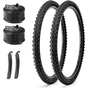MOHEGIA 2�g�Z�b�g 26�C���` ���]�� �^�C��: 26×1.95�C���` �p���N�h�~ MTB �I�t���[�h �^�C�� �g�ݍ��킹�Z�b�g - �܂��ݎ� �����p�^�C���A�`���[�u�A�^�C�����o�[