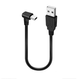 USB2.0 �~�j �P�[�u��USB(A)�I�X-USB(miniB)�I�XL�^�㉺���E90�x�����P�[�u������480Mbps�f�[�^�]�������ǎ��