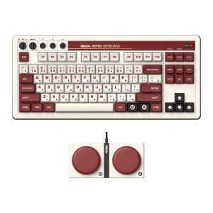 8Bitdo ���J�j�J���L�[�{�[�h�ABluetooth/2.4 G/USB-C�z�b�g�X���b�v�Ή��Q�[���L�[�{�[�h�A87�L�[�A�p��z��AWindows��Android�ɓK�����f���A���X�[�p�[�v���O���}�u���{�^�� (Fami��)