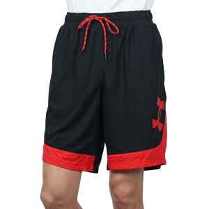 [Under Armour] UA BASELINE SHORTS Black Red XXL