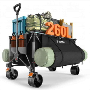Raynesys �L�����[���S�� ����e��260L ���ω׏d200kg �y�����Ή��E�T�C�g�|�P�b�g�t���z�L�����v�J�[�g �A�E�g�h�A���S�� �܂��ݎ� �����^�b�`������ �������[ �É� �u���[�L�t�� �q���悹��
