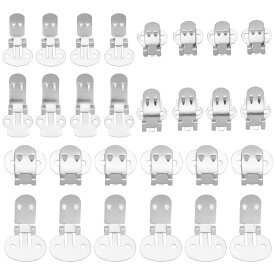 PH PandaHall 約60個 シューズクリップ 3サイズ 平板クリップパーツ シューズアクセサリー 靴飾りクリップ メタルバックル バッグ 帽子 ストール サンダル 手袋など DIY装飾 金具