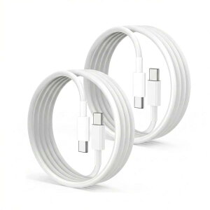 USB Type C �P�[�u�� 2m 2�{�Z�b�g Popolier PD 100W �}���[�d E-Marker���� Type-C to C �^�C�vc �[�d �f�[�^�]�� �X�}�z �^�u���b�g �m�[�gPC �Q�[���@�Ή� (�f���o�͔�Ή�)