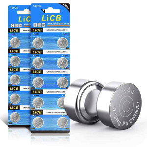 LiCB 20�� LR44 �{�^���d�r 1.5V �A���J���d�r�ySR44�A303�AAG13�A357�݊��z